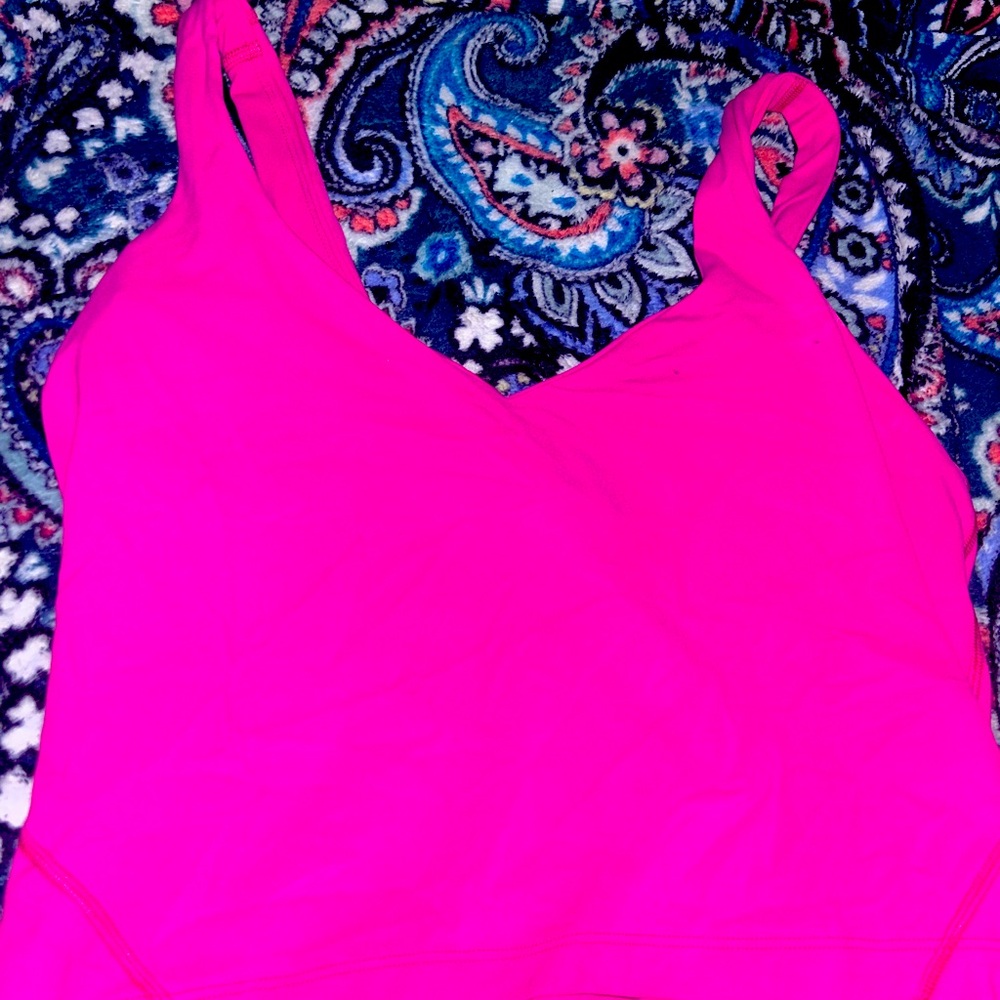 Pink lululemon sonic pink align tank top size 8